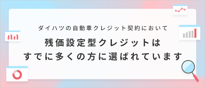 ダイハツの自動車クレジット契約において残価設定型クレジットはすでに多くの方に選ばれています
