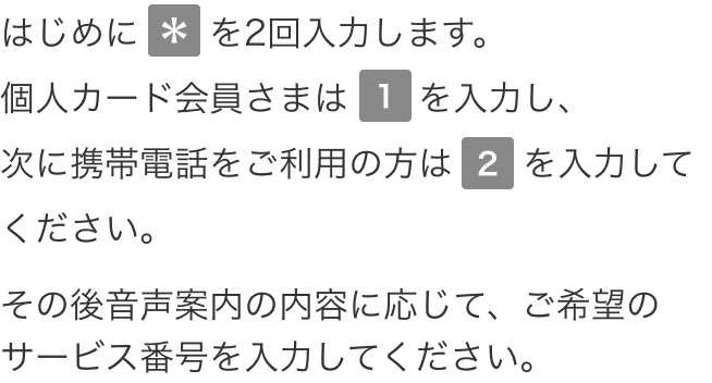 音声案内に従って操作