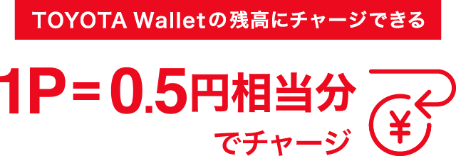 2P＝1円相当分でチャージ