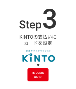 Step3　KINTOの支払いにカードを設定