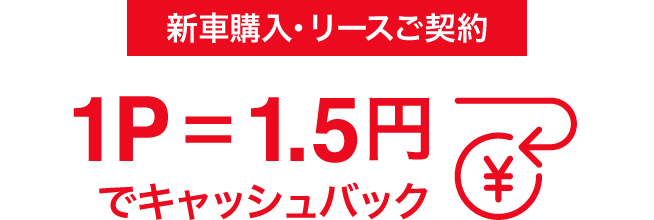 新車のご購入・リースのご契約　ポイント還元率