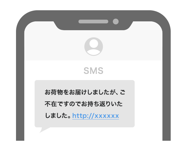 不審なSMSの見分け方一例