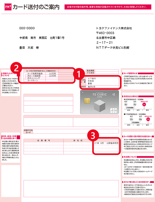 カード台紙イメージ(台紙全体)