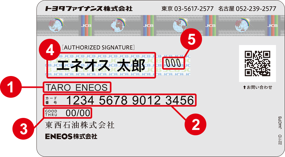 ENEOSカード（ご署名欄 カード番号有）